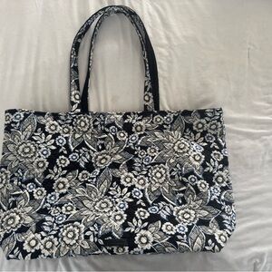 Vera Bradley Black and White Floral Tote